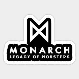 Monarch legacy of monster - black and white logo Sticker